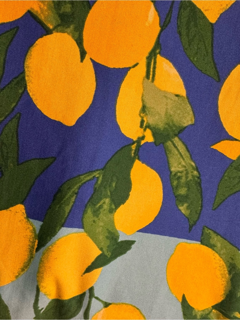 Ruby Rd. Blue Tunic with Yellow Lemon Print FUN!   PLUS: 1X   #J - Picture 6 of 8